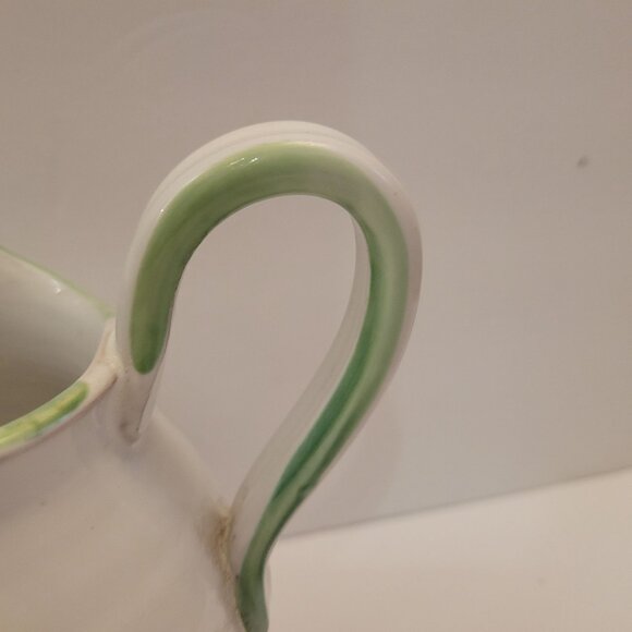 Vintage Italian Art Pottery Pitcher With Sheep & Tree Design - Picture 3 of 9